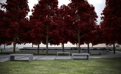 "Сквер памяти" жертв фашистского концентрационного лагеря "Красный"