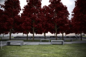 "Сквер памяти" жертв фашистского концентрационного лагеря "Красный"