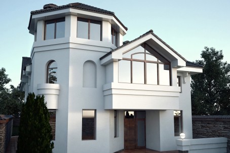 Индивидуальный жилой дом с элементами классической архитектуры